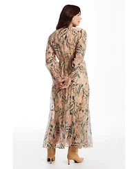 June + Vie Women's Tiered Maxi Dress