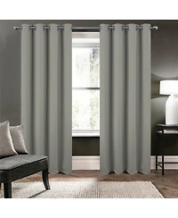 Rt Designers Collection Oakley Embossed Blackout Polyester Window Curtain Grommet Panel 52" x 90"