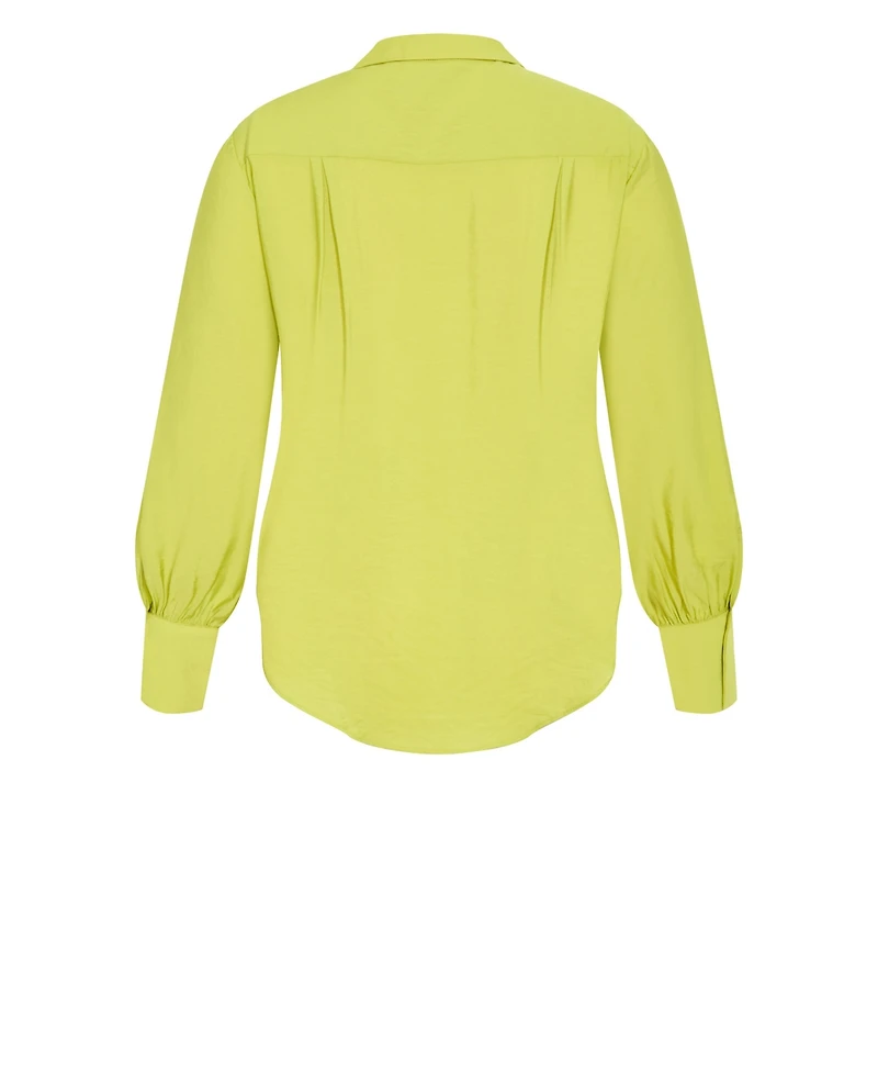 City Chic Plus Size Rosa Tie Shirt