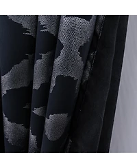 Rt Designers Collection Heathrow Halo Foil Blackout Polyester Window Curtain Grommet Panel 52" x 84