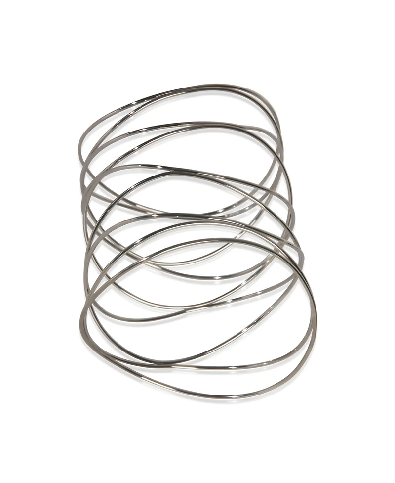 Pre-Owned Tiffany & Co White Gold Elsa Peretti 9 Row Wave Bracelet