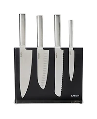 Babish 5 Piece 1.4116 German Steel Magnetic Knife Block Set