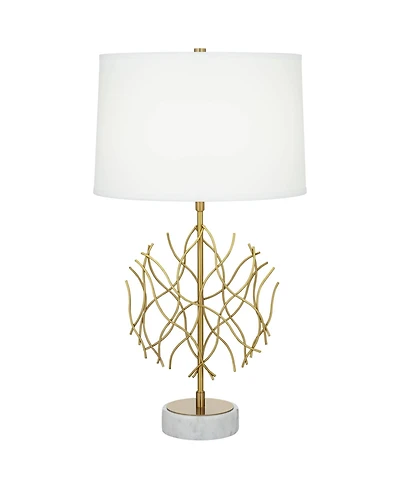 Possini Euro Design Johan Modern Table Lamp 30 1/2" Tall Sculptural Gold Open Grid Metal Drum Shade Bedroom Living Room Bedside Nightstand