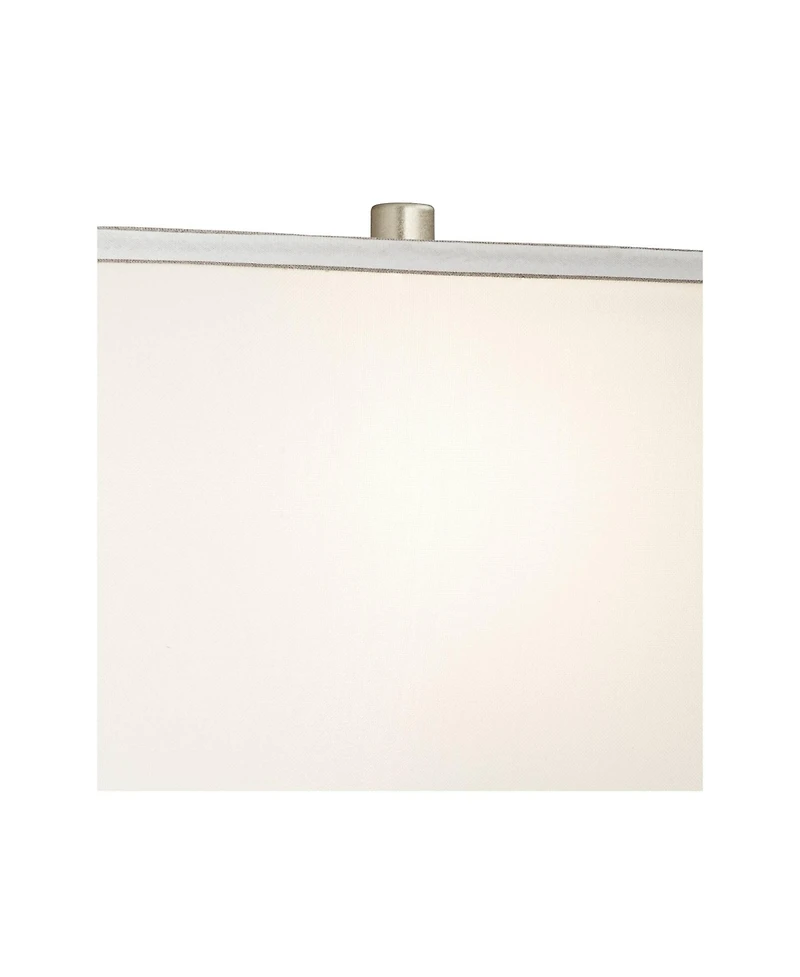 360 Lighting Evan Modern Table Lamps Set of 2 with Risers 28 1/2" Tall Brushed Nickel with Usb Charging Port for Bedroom Living Room