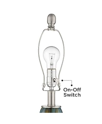 360 Lighting Azure 29 1/2" Tall Modern End Table Lamps Set of 2 WiFi Smart Socket Glass Living Room (Colors May Vary)