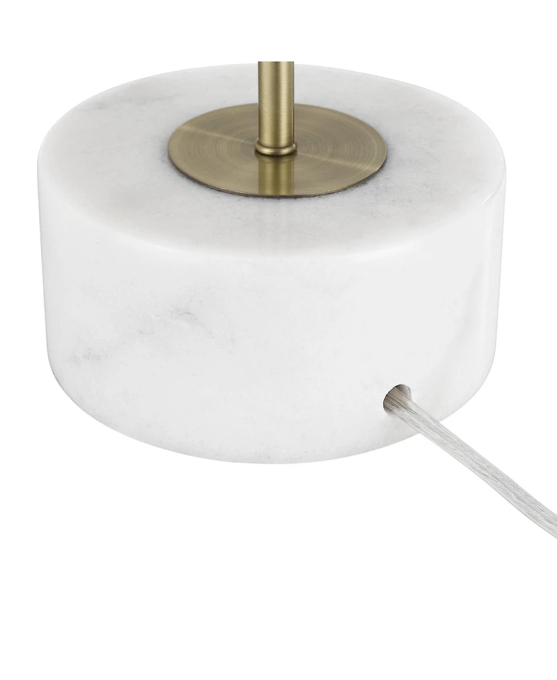 360 Lighting Bella 24 1/2" High Brass and Marble Arc Table Lamp with Dimmer