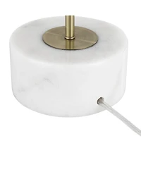 360 Lighting Bella 24 1/2" High Brass and Marble Arc Table Lamp with Dimmer