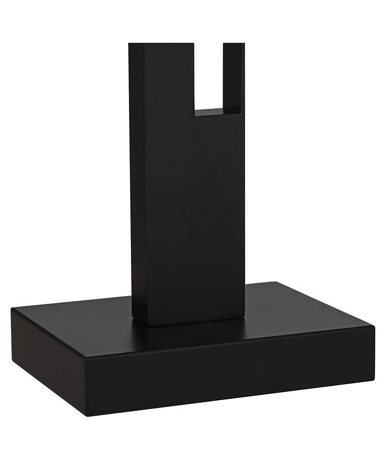 Possini Euro Design Galaxy 32" Tall Geometric Base Large Modern End Table Lamp Dual Usb Ports Metal Living Room Charging