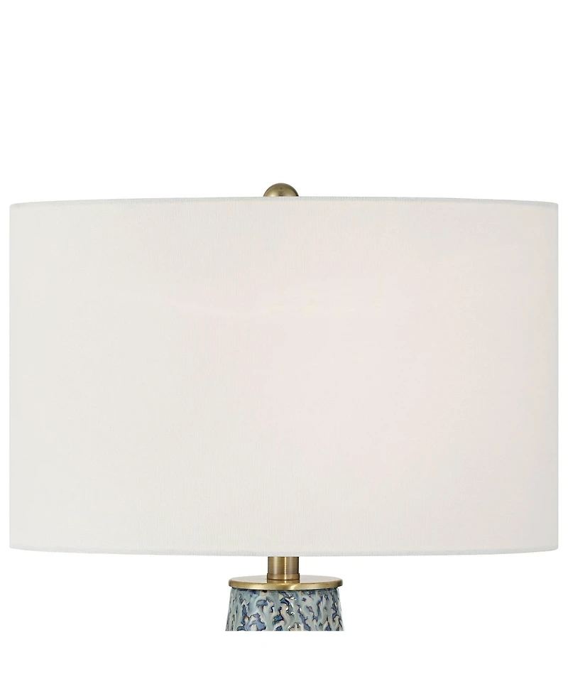 Possini Euro Design Victoria 29 1/2" Tall Modern End 3-Way Table Lamp / Finish Ceramic Single Living Room