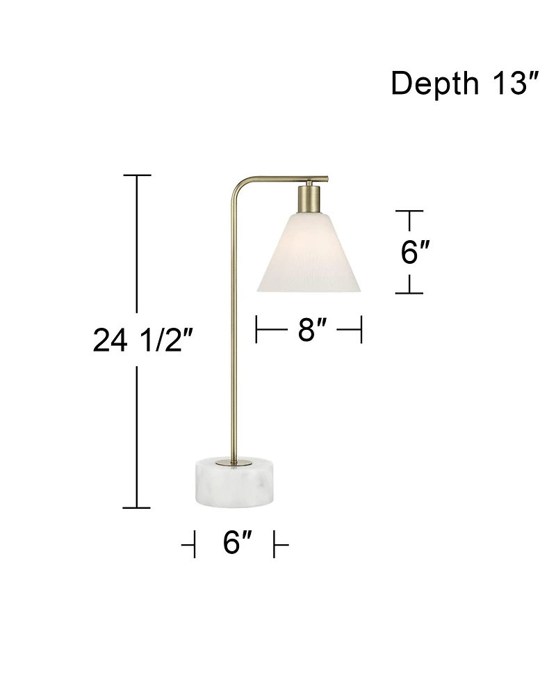 360 Lighting Bella 24 1/2" High Brass 1-Light Table Lamp Set of 2