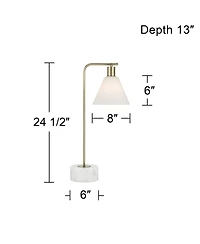 360 Lighting Bella 24 1/2" High Brass 1-Light Table Lamp Set of 2
