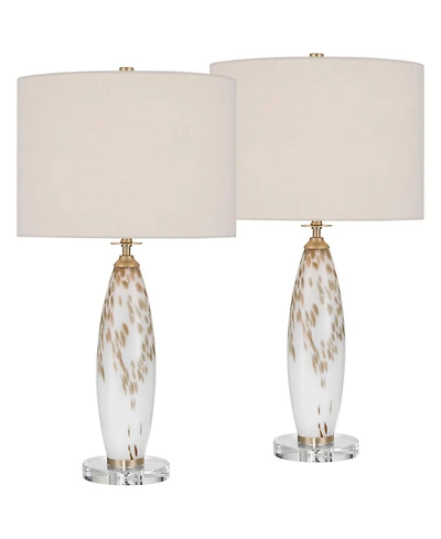 360 Lighting Melina 27 1/2" High Glass Table Lamp Set of 2