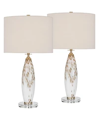 360 Lighting Melina 27 1/2" High Glass Table Lamp Set of 2
