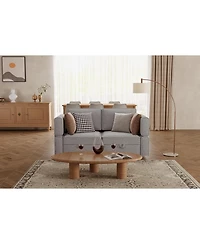 gaomon Loveseat Sofa with Storage Seat, Modern 2-Seater Modular Couch for Small Spaces