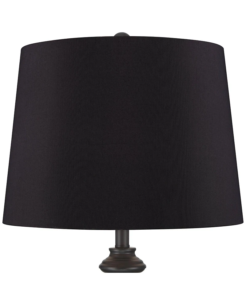 360 Lighting Lynn Modern Industrial Buffet Table Lamps 26" High Set of 2 Metal Faux Drum Shade for Bedroom Living Room Bedside