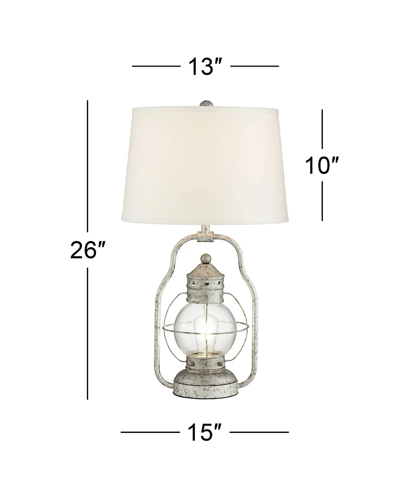 Franklin Iron Works Rustic Farmhouse Usb Lamp with Table Top Dimmer and Nightlight Led 26"