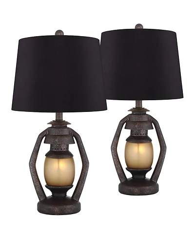 Franklin Iron Works Horace 25.25" Tall Rustic Table Lamps