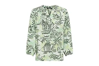 Olsen Women's Safari Print Tunic Blouse