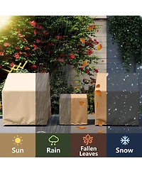 Sugift Patio Furniture Covers Waterproof Outdoor Conversation Covers for 3 Pieces Bistro Set