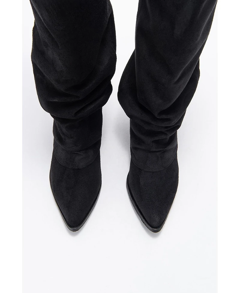 Prologue Shoes Women's Elaris Block Heel Knee High Boot