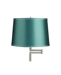 360 Lighting Druckman Modern Tall Standing Floor Lamp Adjustable Swing Arm Metal Brushed Nickel Finish