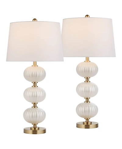 Possini Euro Design Possini Euro Grace 30"H Pearl Fluted Glass Table Lamp Set of 2