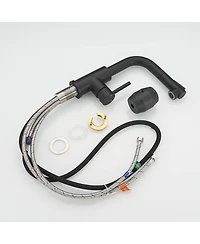 Busdays Sink Faucet, Black Kitchen Faucets with Pull out Sprayer, Bathroom Sink Faucets Mini Bar Prep Faucet