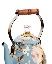 MacKenzie-Childs Wild Rose Slate 2-Quart Tea Kettle