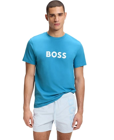 Boss by Hugo Men's Spf 50+ Uv Protection Cotton-Jersey T-Shirt