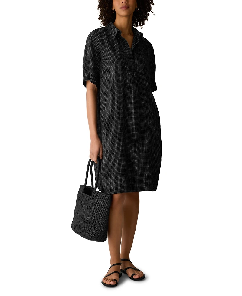 Eileen Fisher Women's Short-Sleeve Collared Dress
