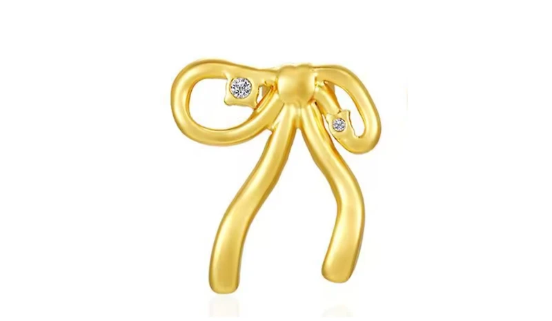 Rebl Jewelry Crystal Bow Stud Earrings