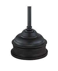 Franklin Iron Works Annie Rustic Floor Lamp with Riser 67 1/2" Tall Iron Scroll Cream Hardback Drum Shade