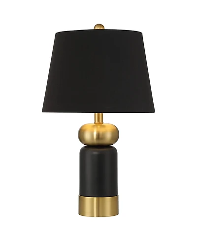 360 Lighting Anthem 21 3/4" High Small Modern Accent Table Lamp Brass Finish Metal Single Shade Living Room Bedroom