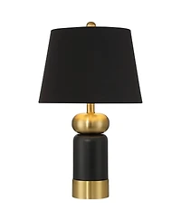 360 Lighting Anthem 21 3/4" High Small Modern Accent Table Lamp Brass Finish Metal Single Shade Living Room Bedroom