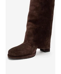 Forever & Always Shoes Women's Lojo Leather Block Heel Boot