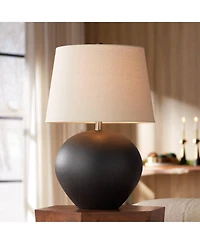 360 Lighting Paulo 24 1/2" High Pot Farmhouse Southwestern 3-Way Table Lamp Matte Ceramic Single Living Room Bedroom