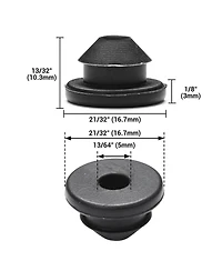 Yescom 60PCS Cable Railing Rubber Grommets Protective Sleeves for 1/8" to 3/16"