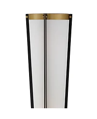 Possini Euro Design Vista Mid Century Modern 68" Tall Torchiere Floor Lamp Smart Socket Gunmetal Brass Cone Shade for Living Room