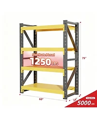 Yigii Garage Shelving Heavy Duty Adjustable Metal Storage Shelf Warehouse Basement Workshop