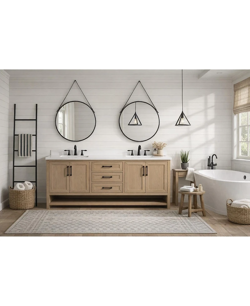 Ari Bath Venice 72" Bathroom Vanity Oak