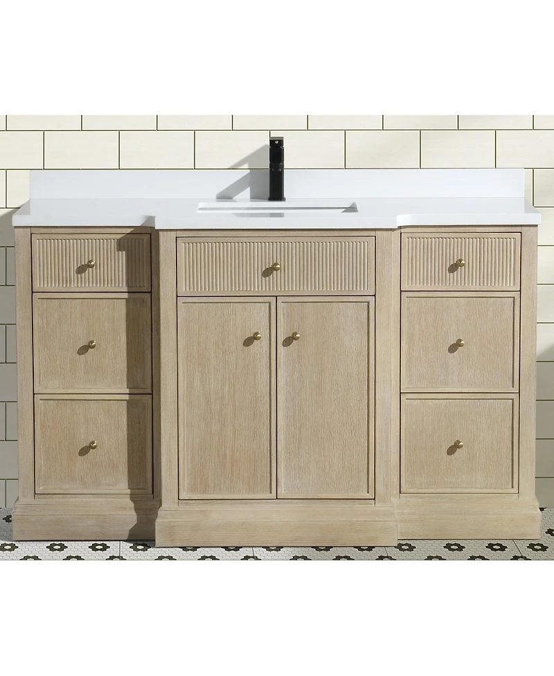 Ari Bath Redondo 55" Bathroom Vanity Ash Oak