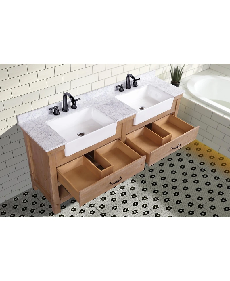 Ari Bath Marina 72" Bathroom Vanity Driftwood