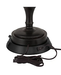 Possini Euro Design Buckhead Modern Table Lamp 28" Tall with Dimmable Usb Workstation Base Drum Shade for Bedroom Living Room Kids Desk Home