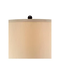 John Timberland Traditional Table Lamps 33" Tall Set of 2 with Nightlight Lantern Brushed Iron Cage