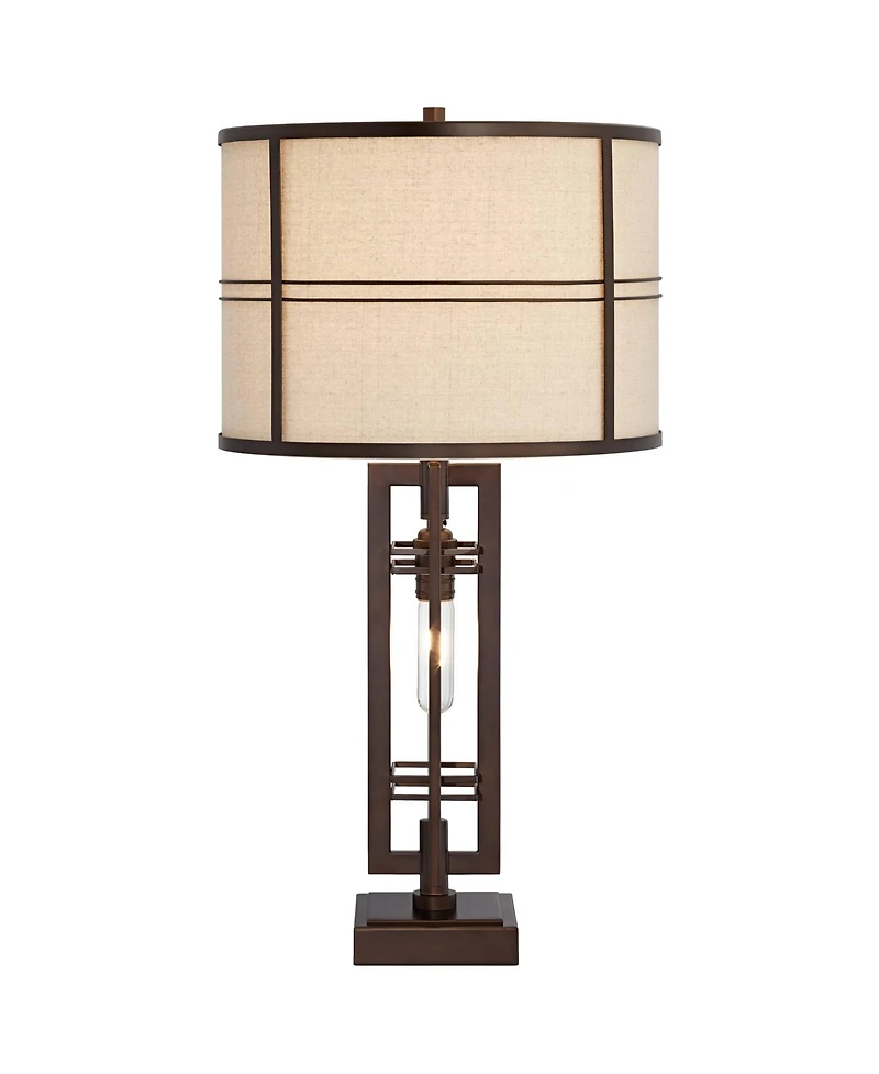 Franklin Iron Works Elias Modern Industrial Table Lamp 28" Tall