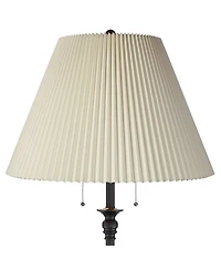 360 Lighting Spenser Retro Art Deco 58" Tall Floor Lamp Oiled Fabric Pleated Empire Shade for Living Room Bedroom House