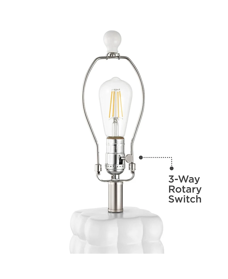 360 Lighting Carrie 28" High Textured Bubble Ceramic 3-Way Table Lamp