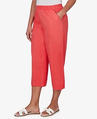 Ruby Rd. Petite Snow Washed Gauze Pull-On Capri Pants