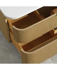 Ari Bath Chantal 42" Floating Bathroom Vanity Oak