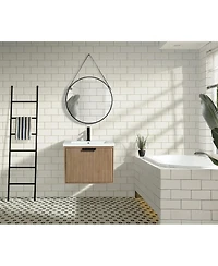 Ari Bath Diego 24" Floating Bathroom Vanity Weathered Fir